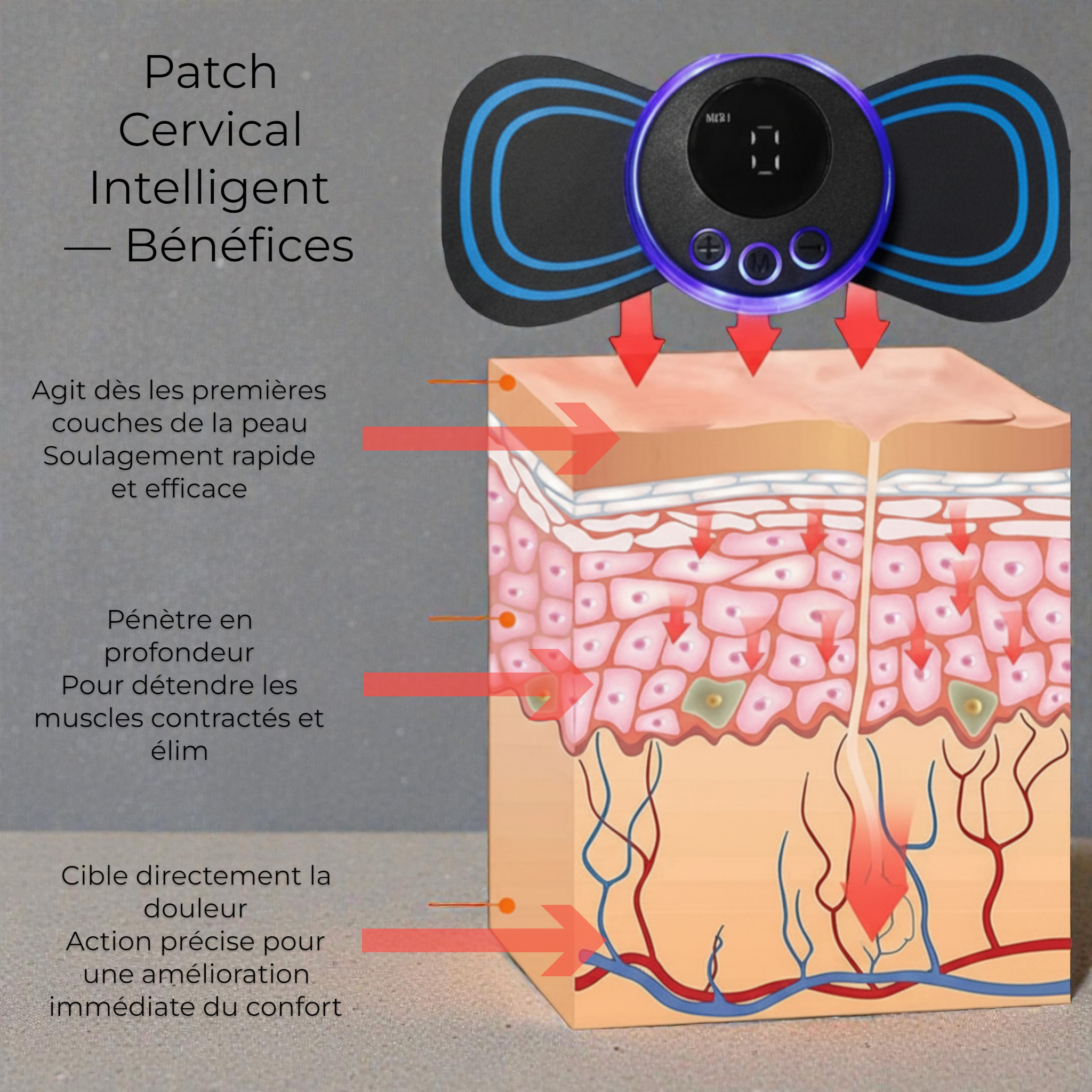 NeckRelief Pro™- patch de massage électrique