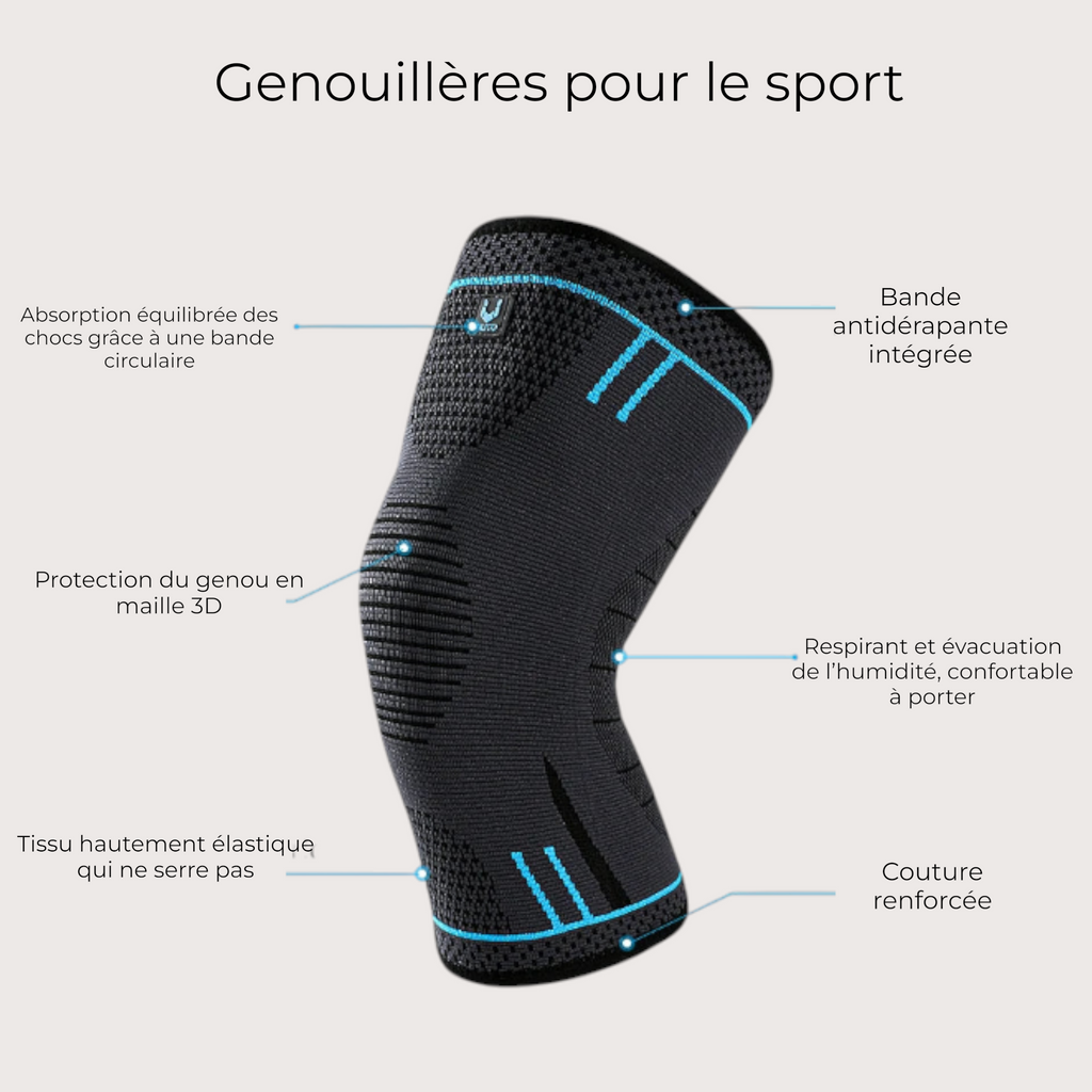 KneeForce Pro™- genouillère de compression respirante
