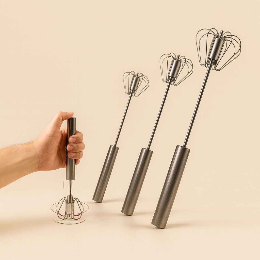 SpinMix™- fouet manuel auto-rotatif